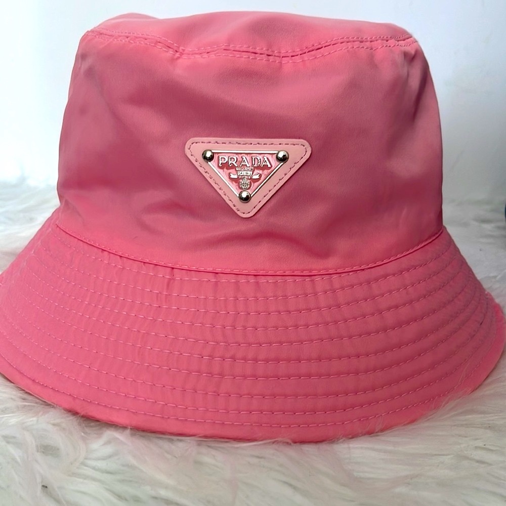 Pink Prada Bucket Hat. Lightly worn.